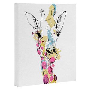 Deny Designs Casey Rogers, Giraffe Color, Art Canvas, Small, 8" x 10" NEW